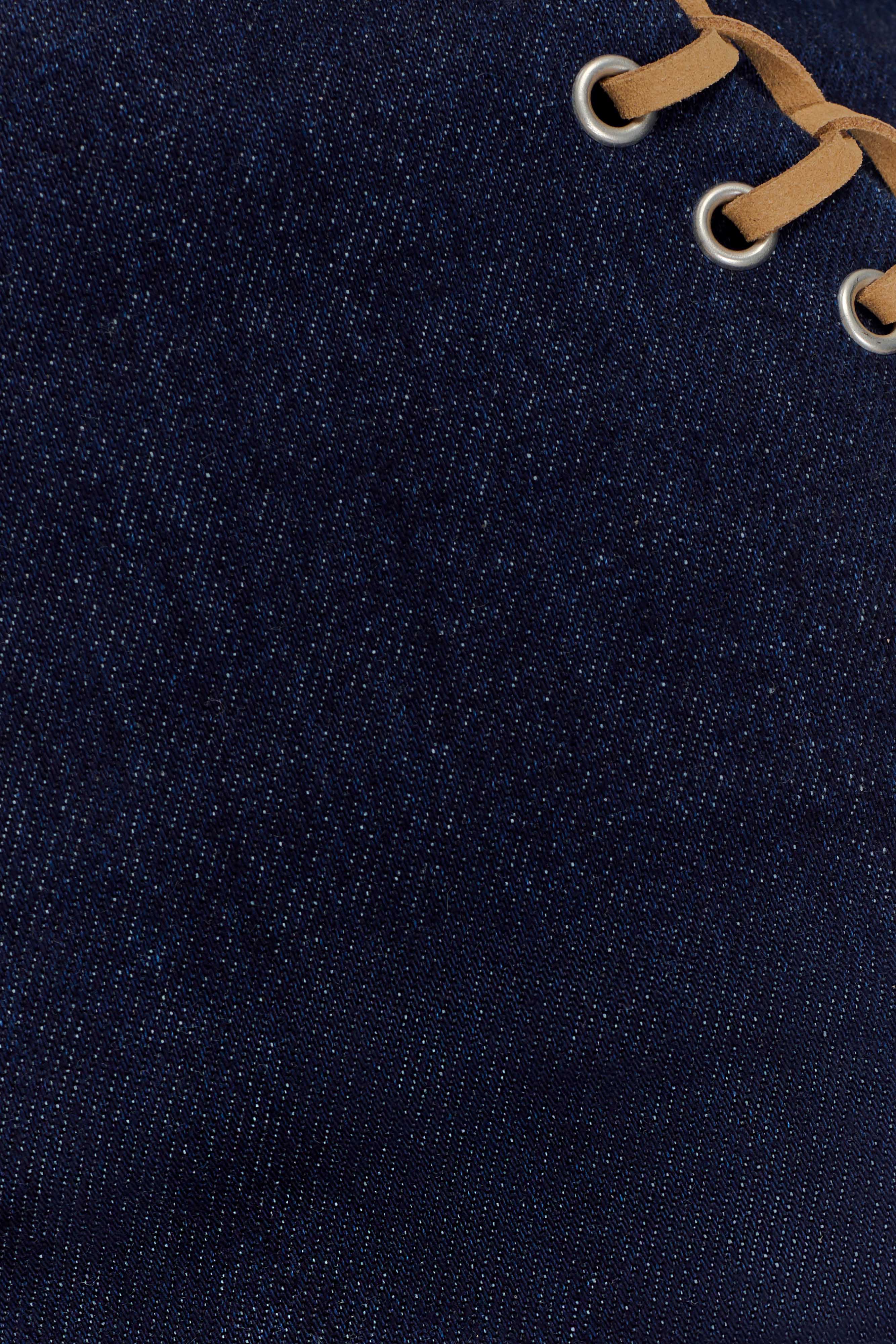 Meryl Lace Up Denim Jean Indigo Blue