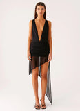 Heatwave Haze Mini Dress Black