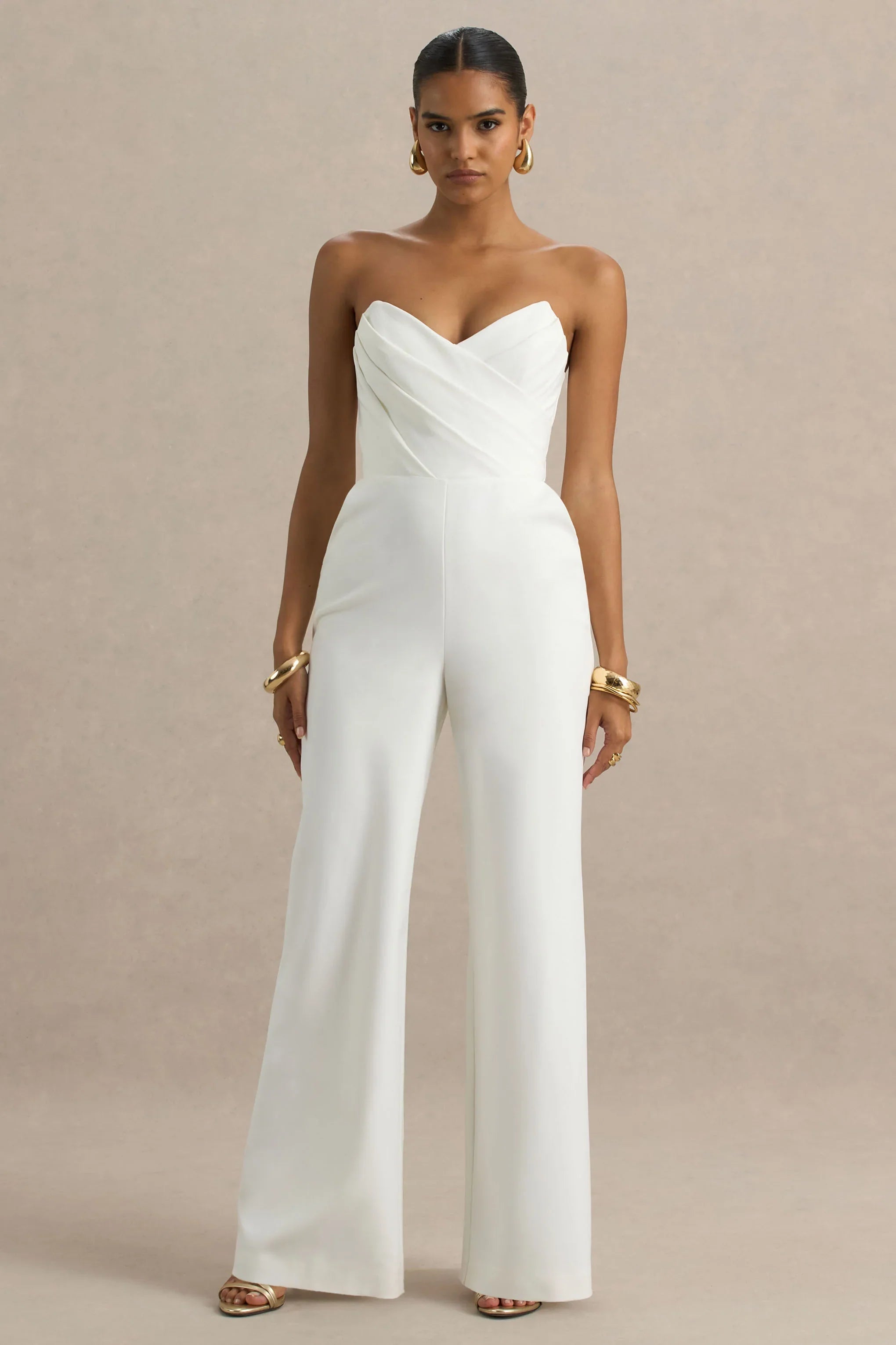 Dainty White Sweetheart Jumpsuit