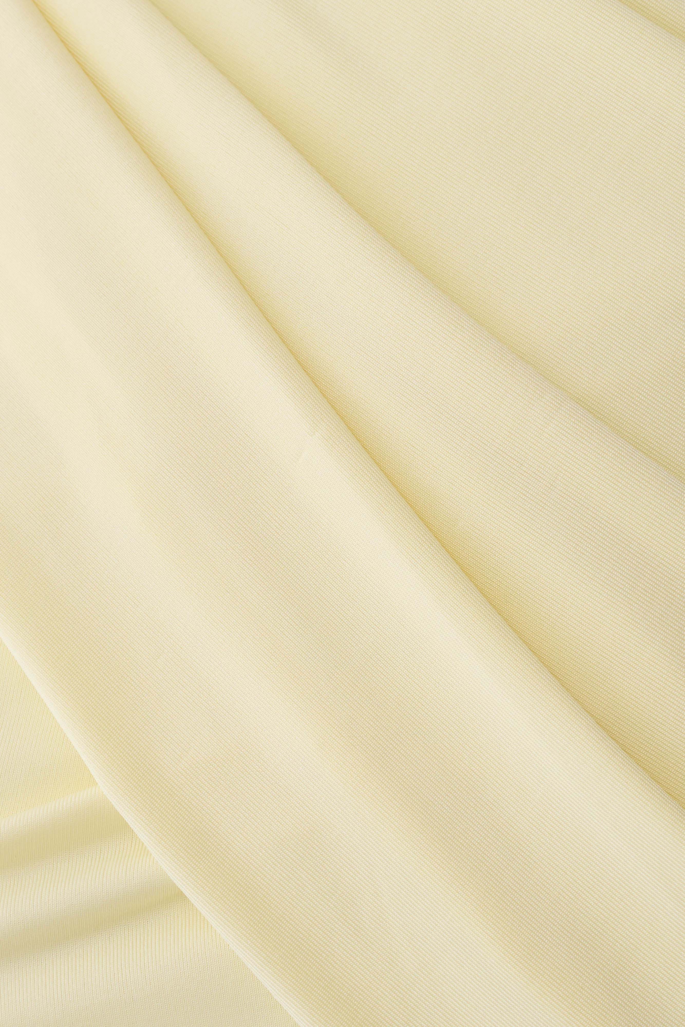 Adrienne One Shoulder Slinky Top Lemon
