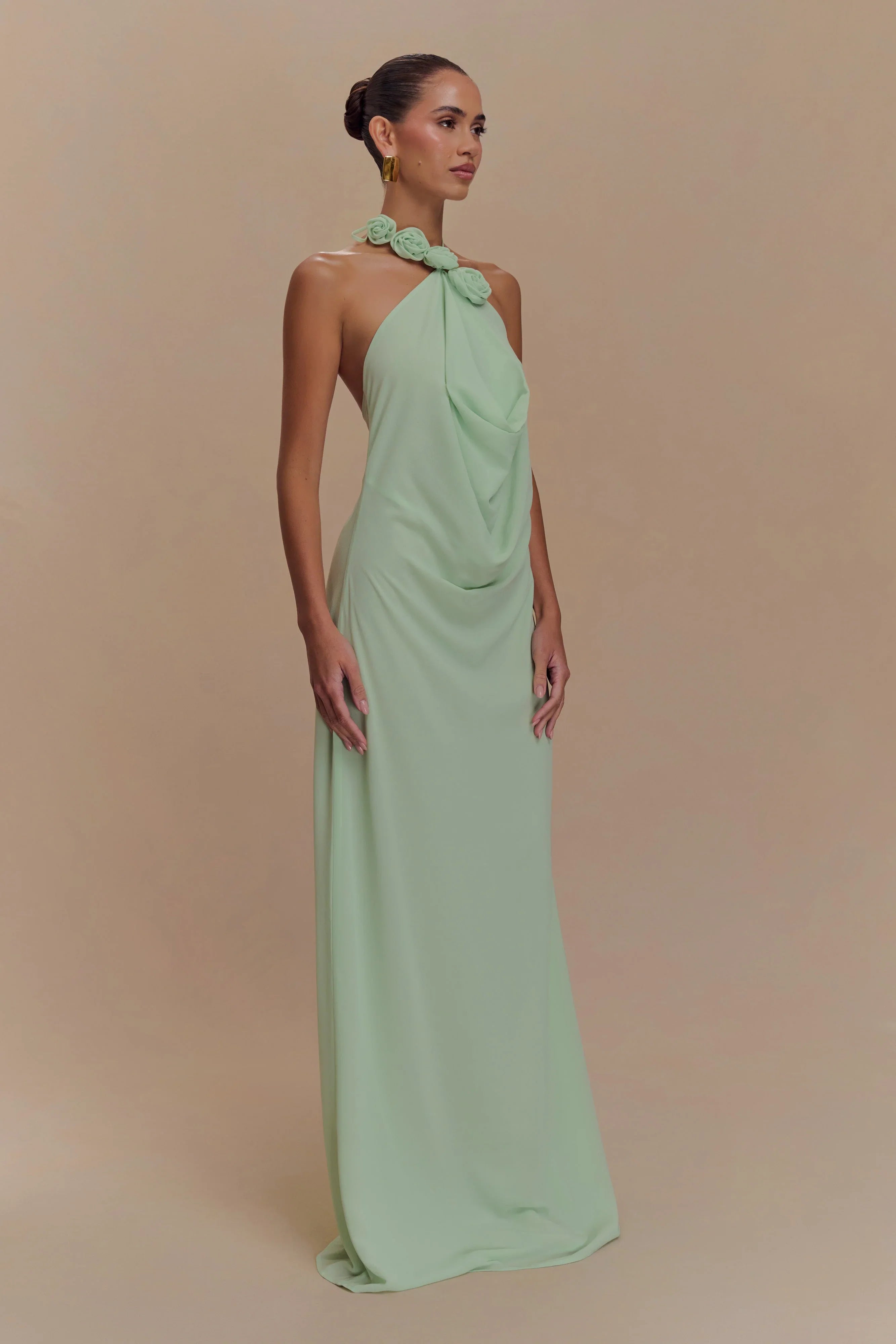 Rosalia Cowl Neck Maxi Dress Sage