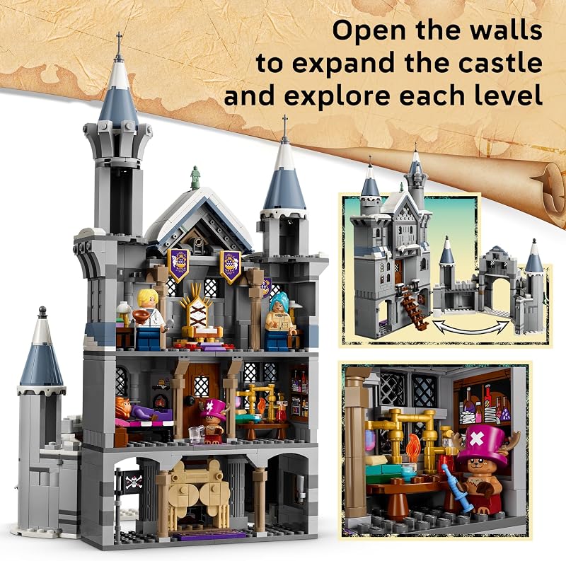 LEGO ONE PIECE Battle at Drum Castle 75645 Building Toys for Boys Girls Ages 9 6 Minifigures Castle Toy Playset for Pretend Play 1038 pieces Gift for Birthdays