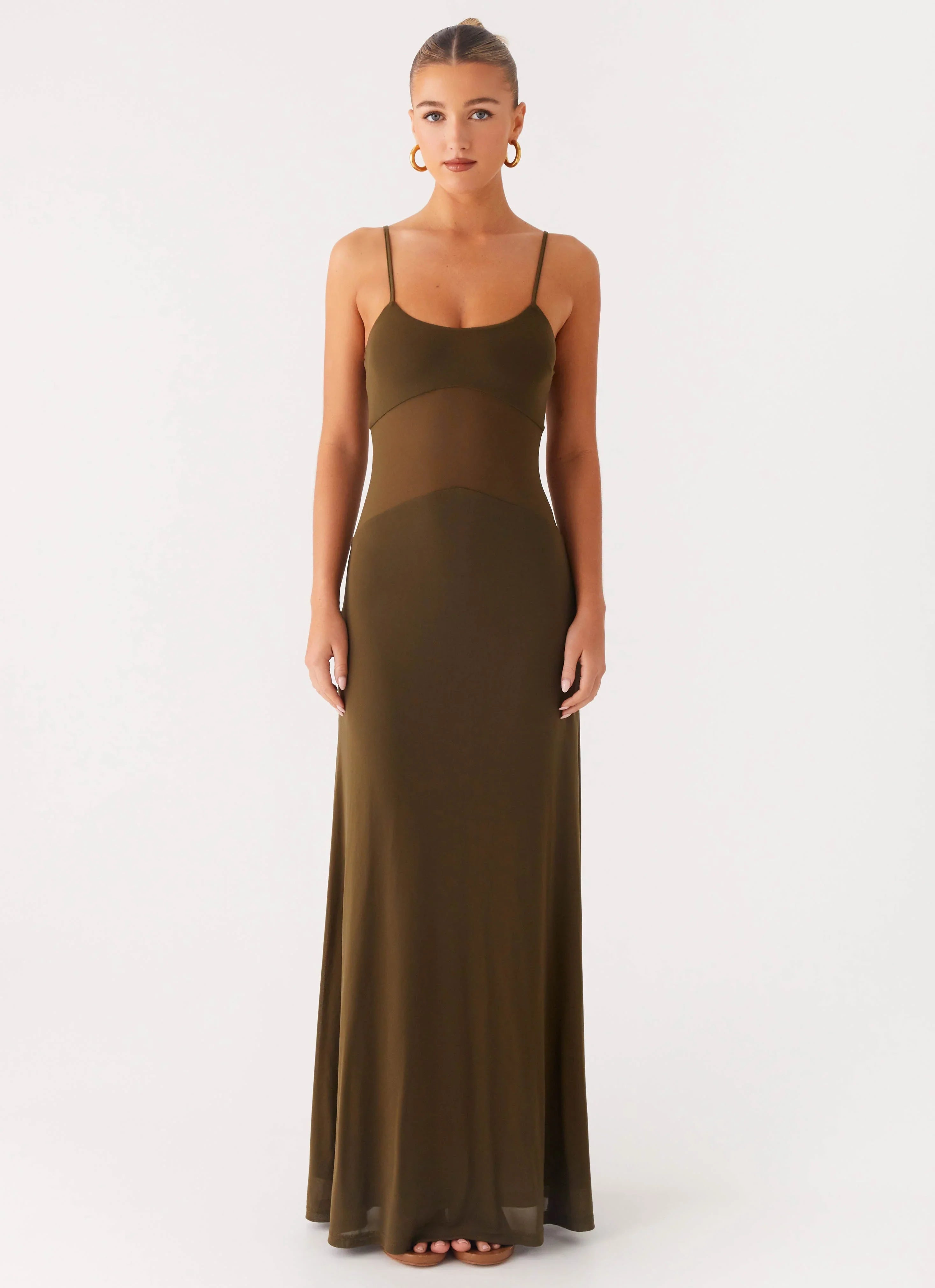 Starfall Maxi Dress Khaki