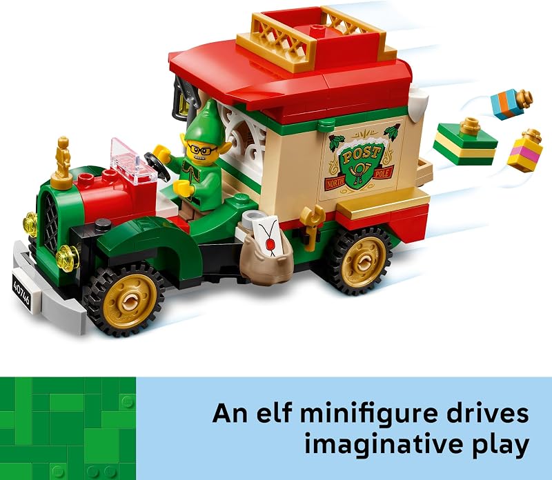 LEGO Santas Delivery Truck Building Toy for Kids Construction Set for Play or Christmas Decor Building Blocks for Girls Boys Ages 8 Holiday Craft Ideas for Families 40746