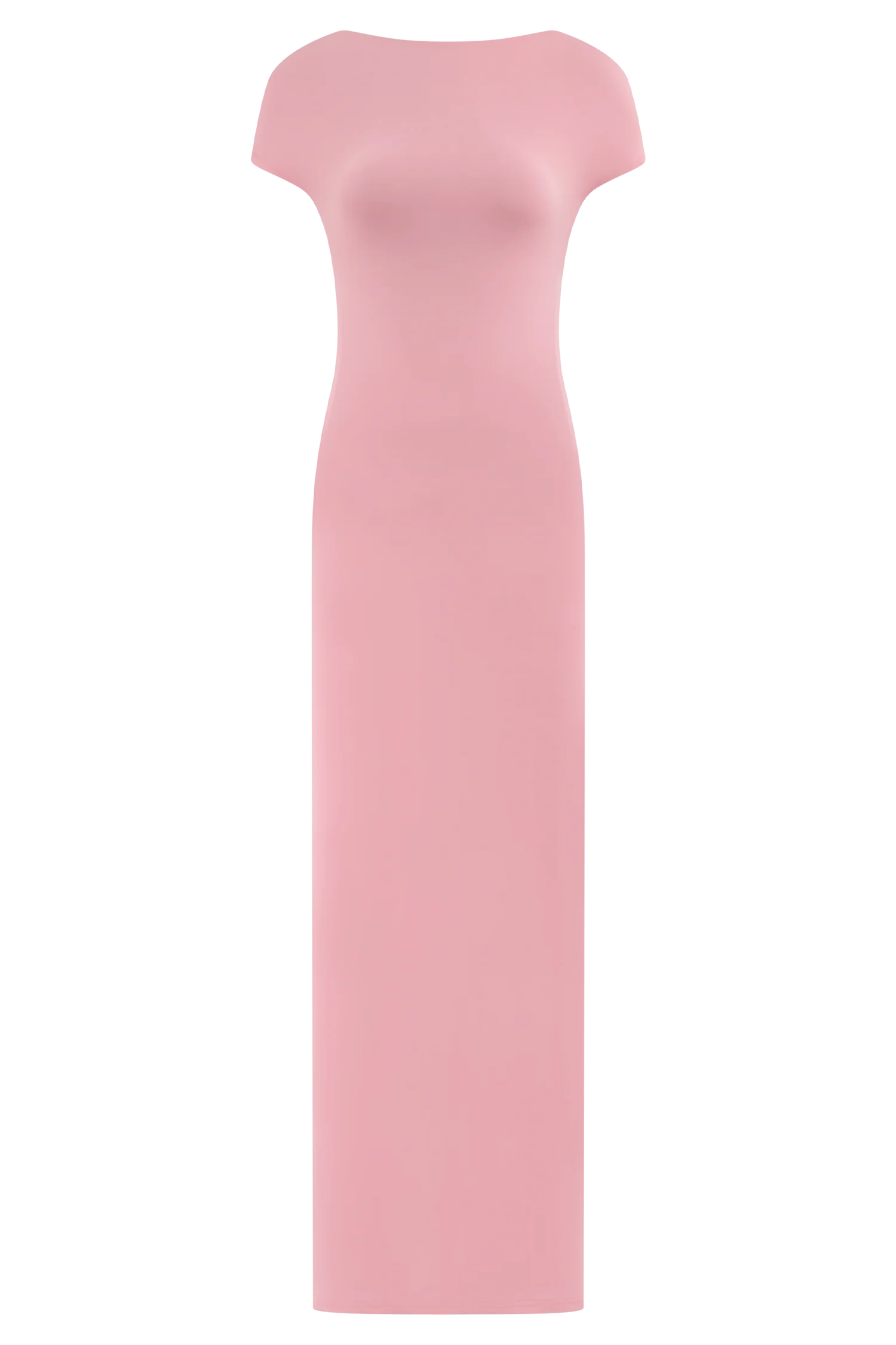 Imogen Off Shoulder Slinky Maxi Dress Candy Pink