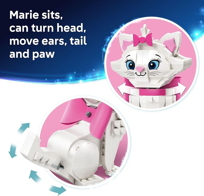 LEGO Disney The Aristocats Adorable Marie Toy Building Set Bedroom or Desk Decor for Girls Boys Ages 7 Disney Gifts for Birthdays 43286