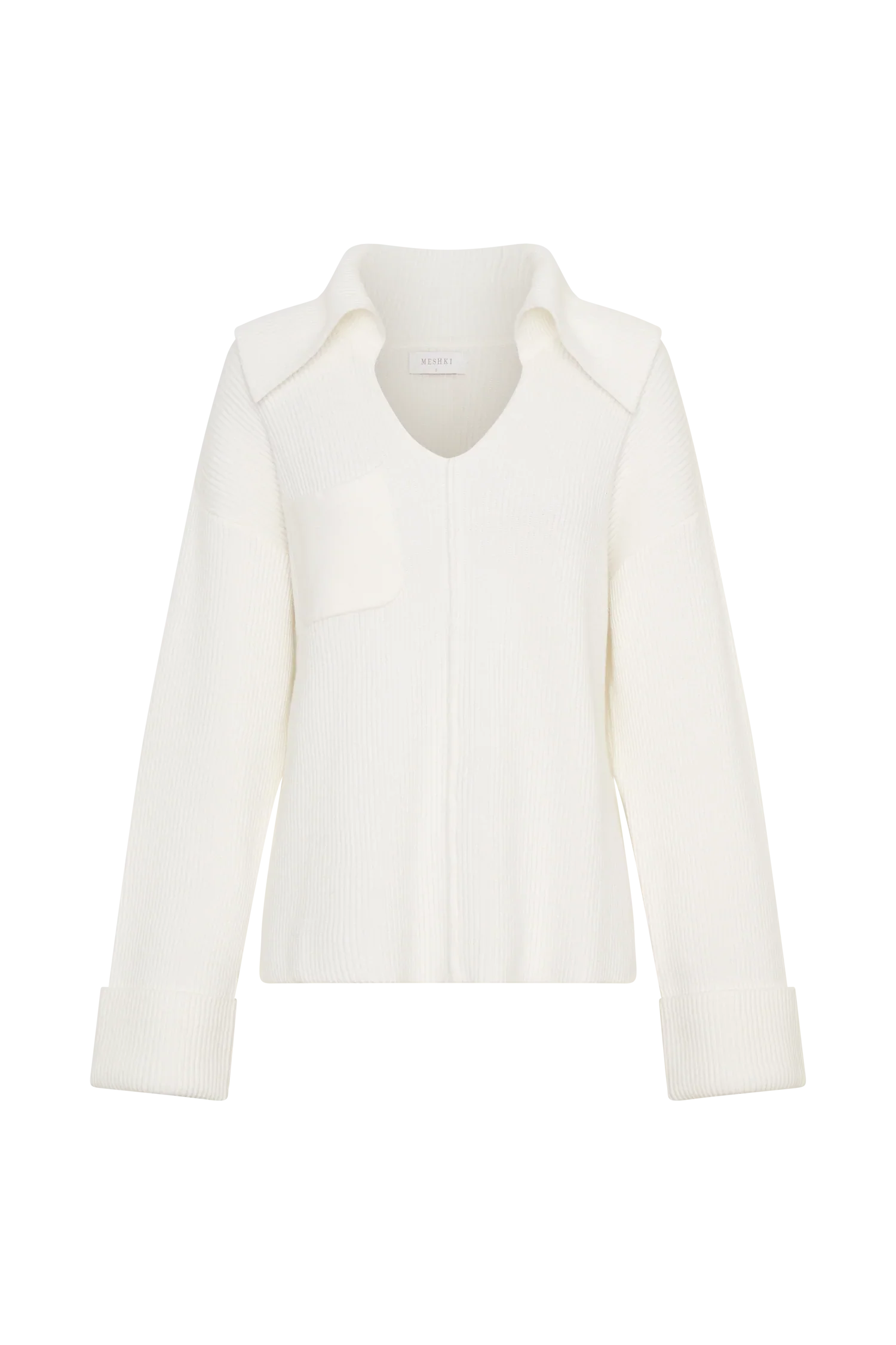Bianka V Neck Knit Jumper Off White