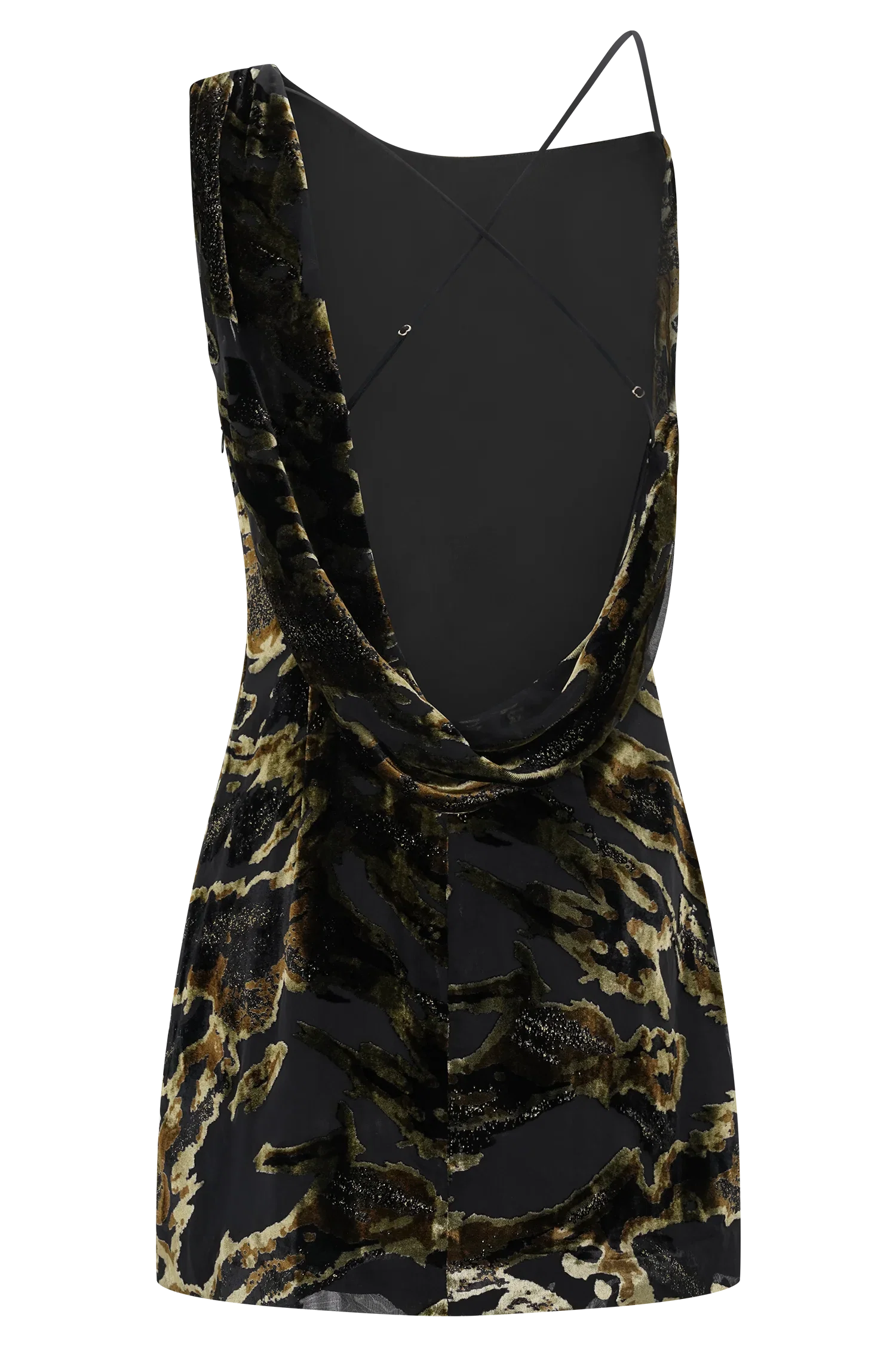 Ayana Cross Back Mini Dress Velvet Burnout