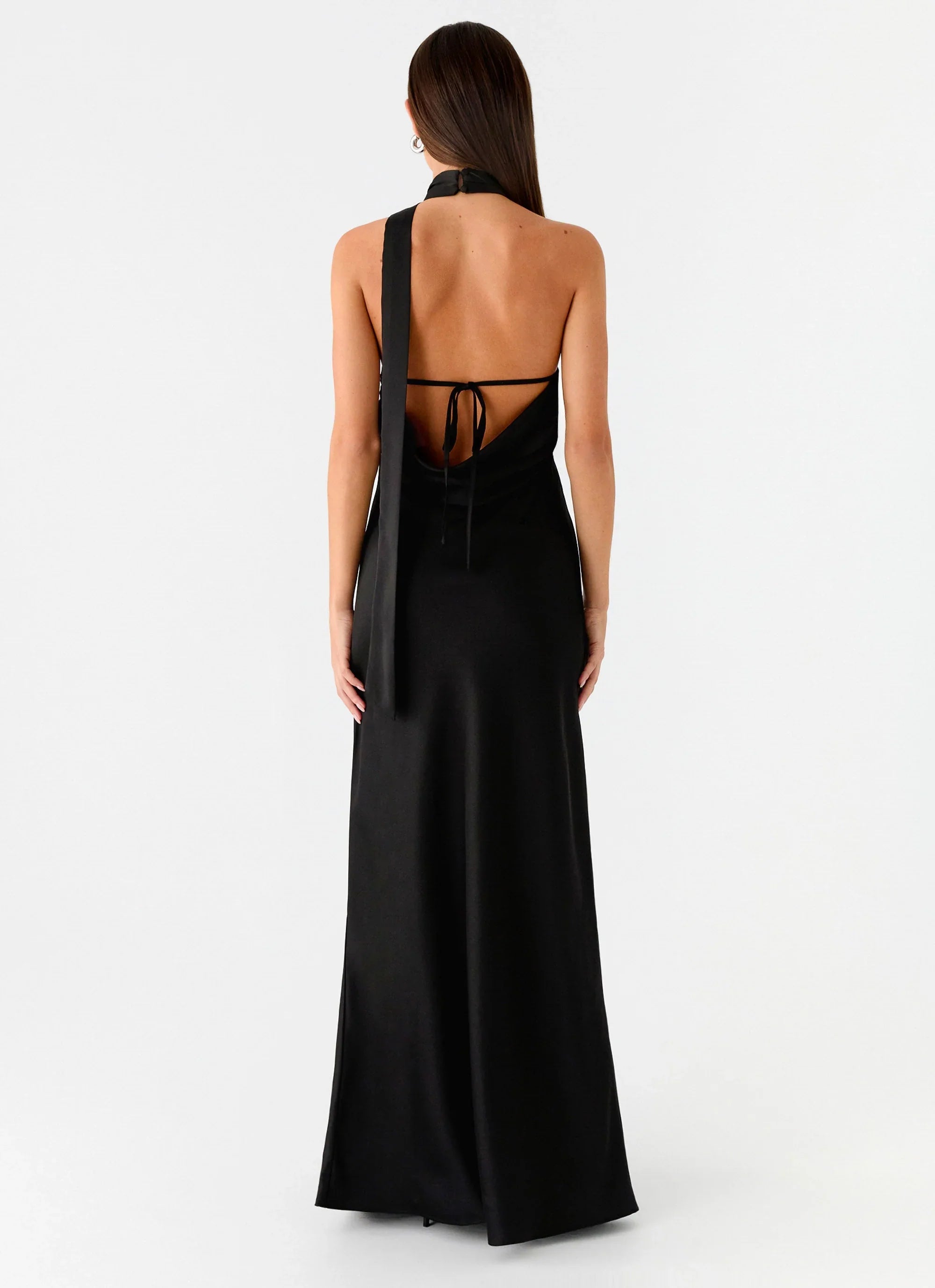 Keena Scarf Maxi Dress Black