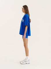 Blue Fourth Branded Oversized T Shirt