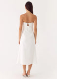 Sun Searching Midi Dress White
