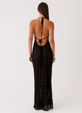 Champagne Coastline Maxi Dress Black