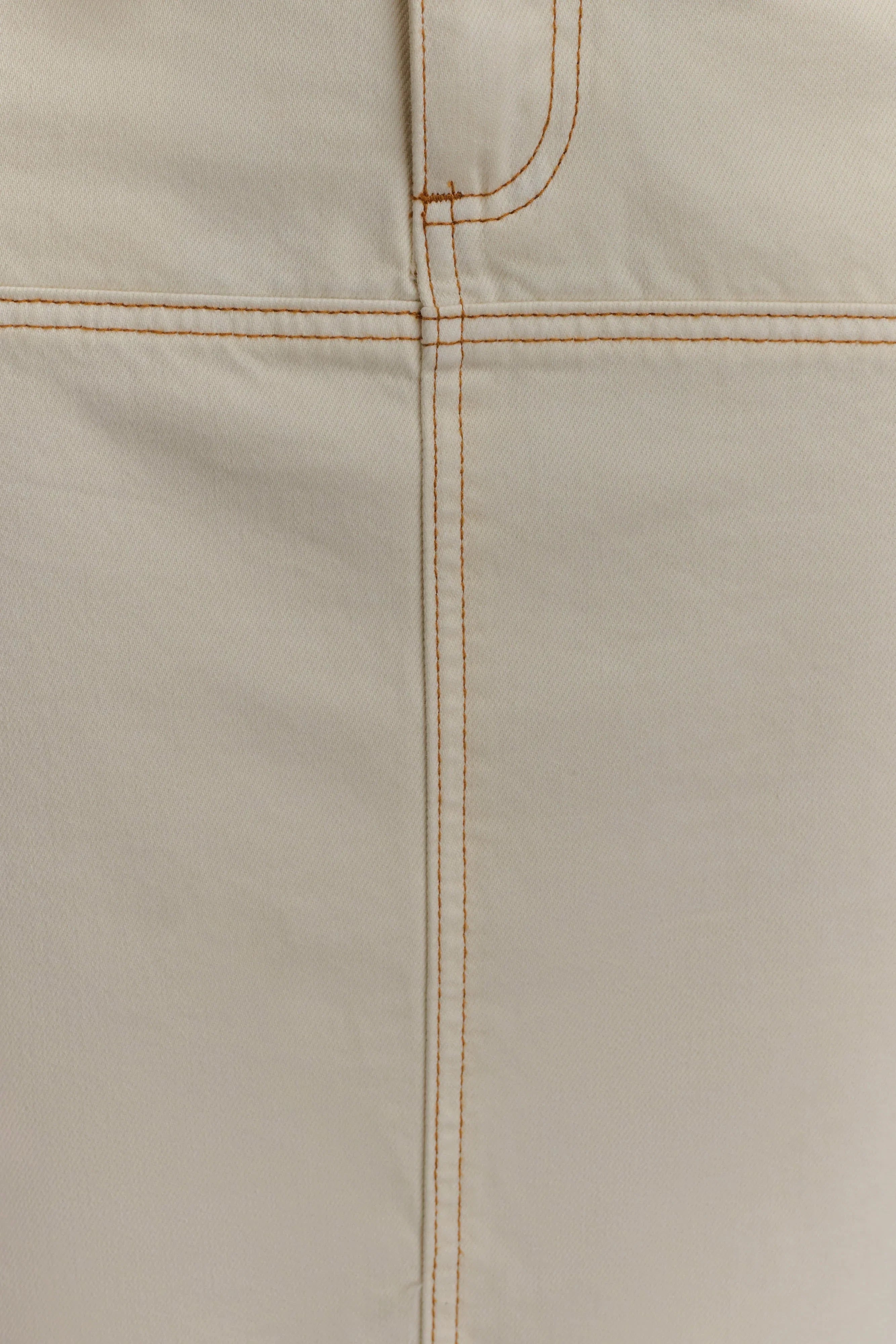 Loretta Denim Maxi Skirt Ecru