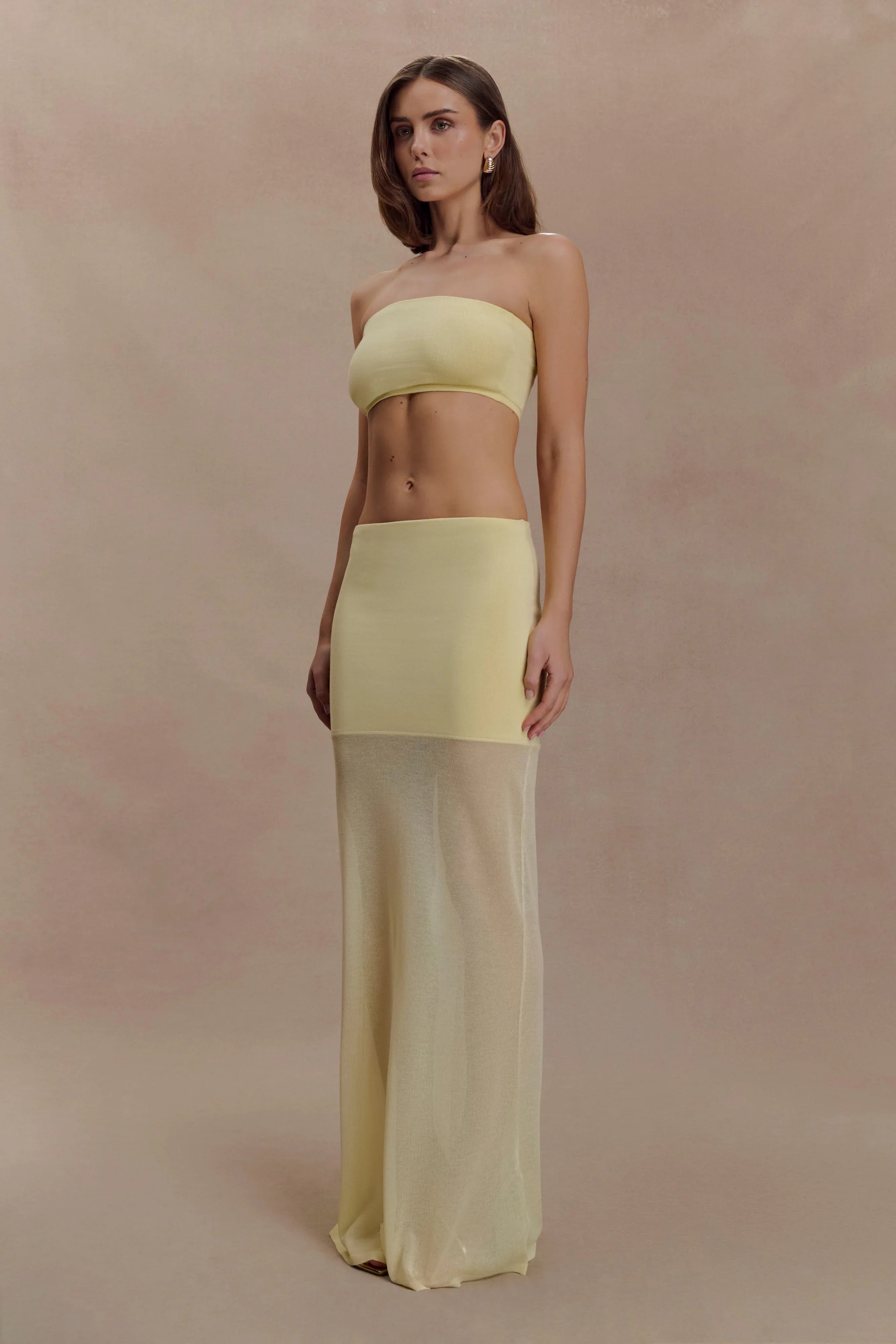 Tanyel Knit Bandeau Top Lemon