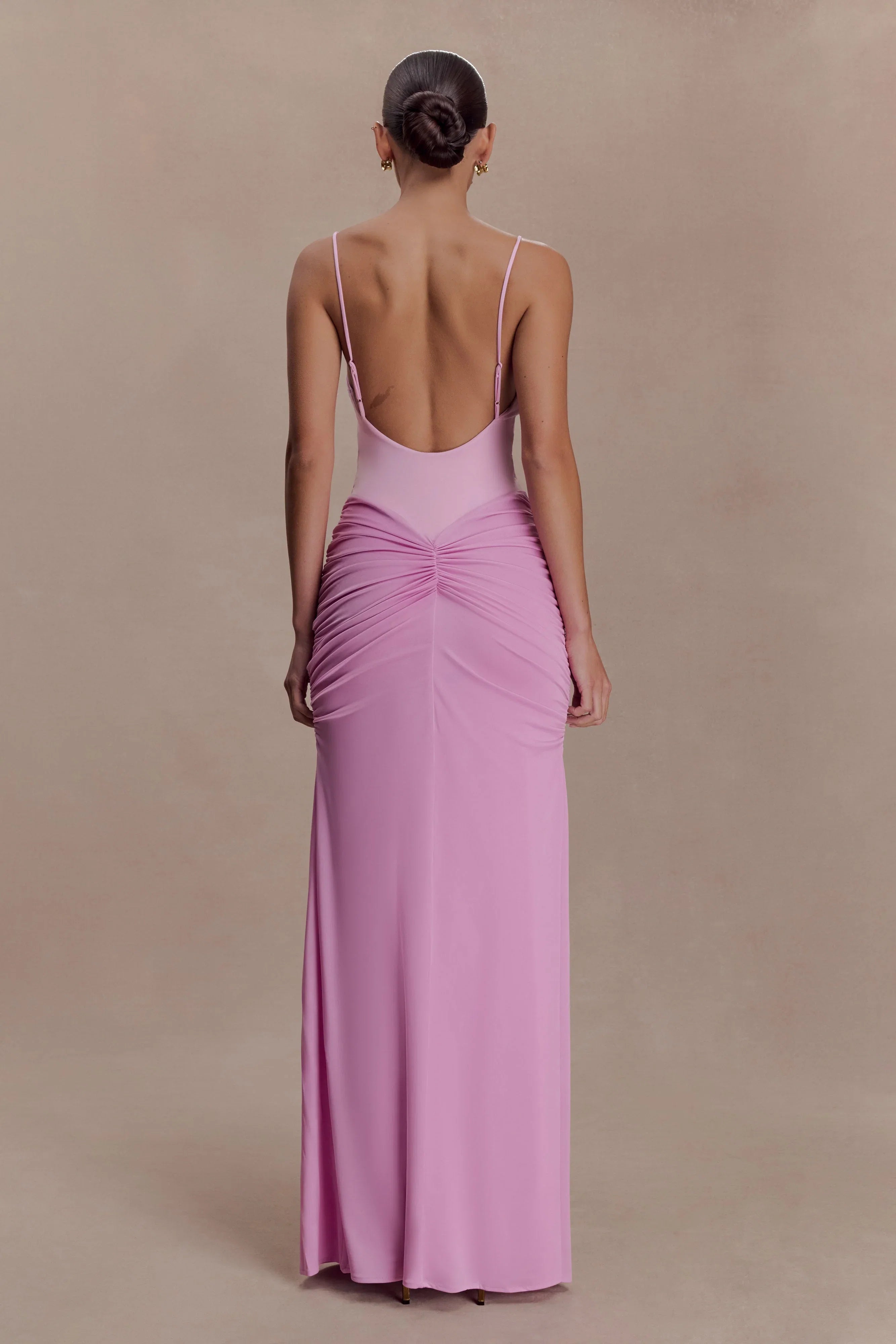 Roisin Slinky Maxi Dress Powder Pink