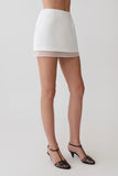 Frankie Satin Mini Skirt White