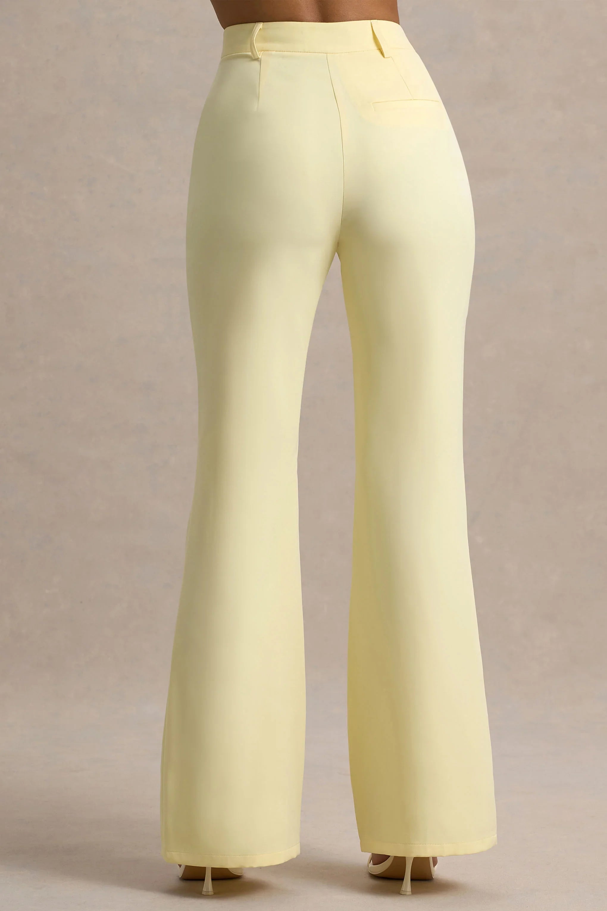 Jada Lemon Tailored Flared Leg Trousers