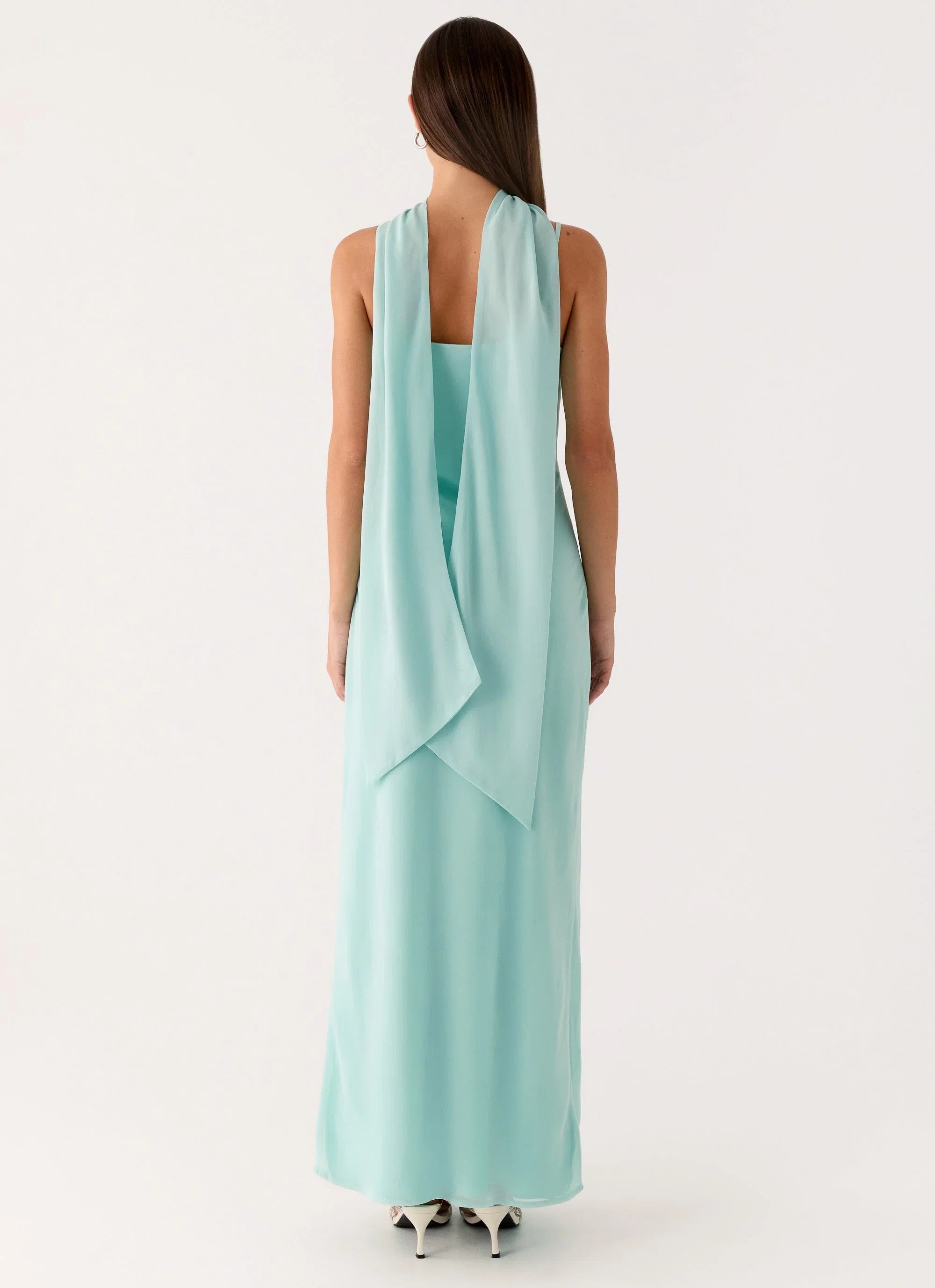 Eternelle Square Neck Maxi Dress Teal