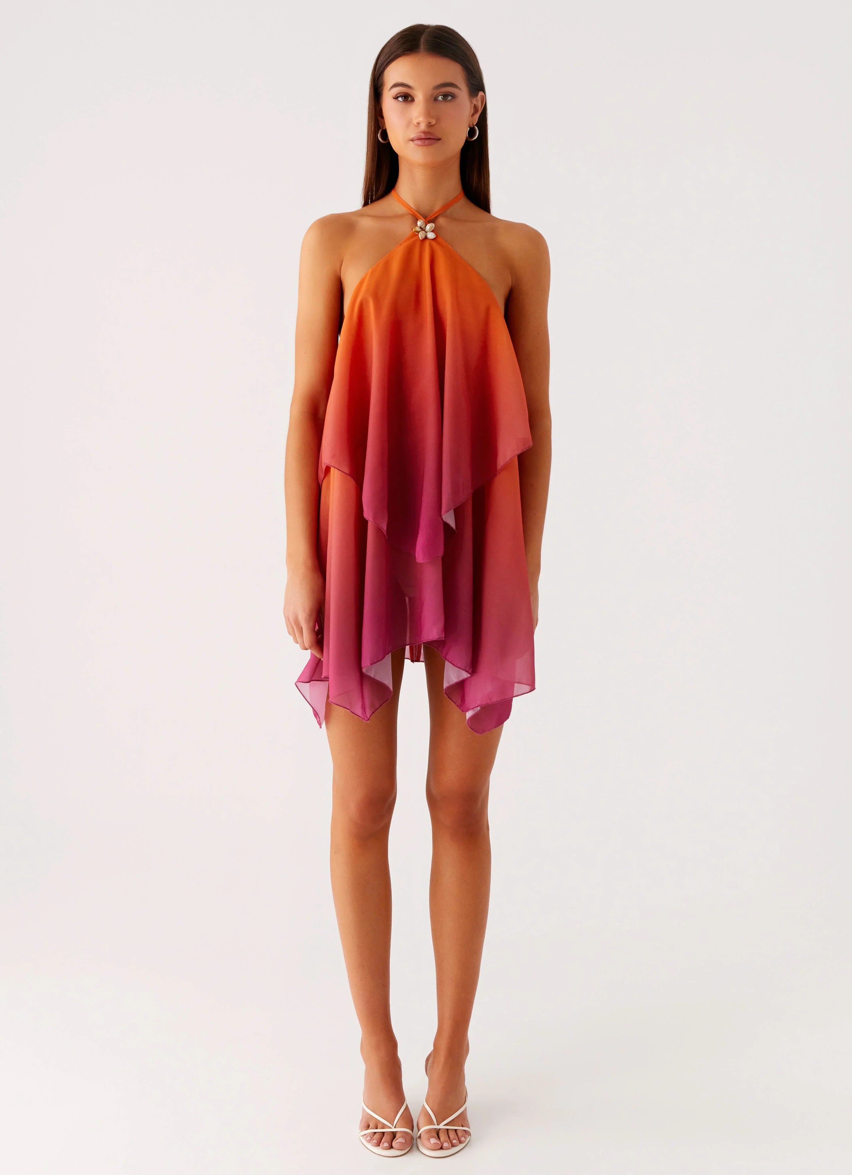 Twin Flame Mini Dress Orange Gradient