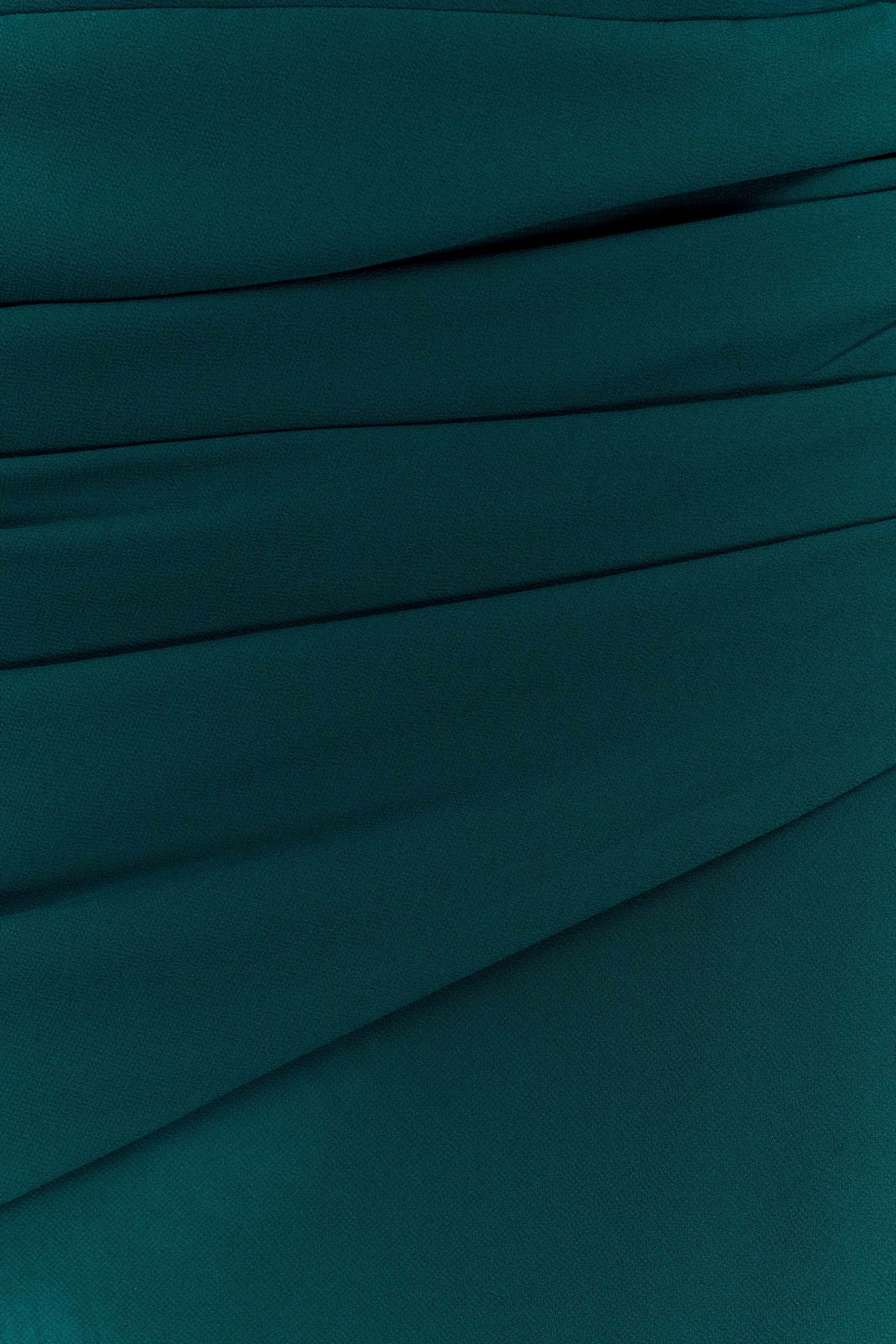 Giulia Chiffon Draped Mini Dress Dark Emerald