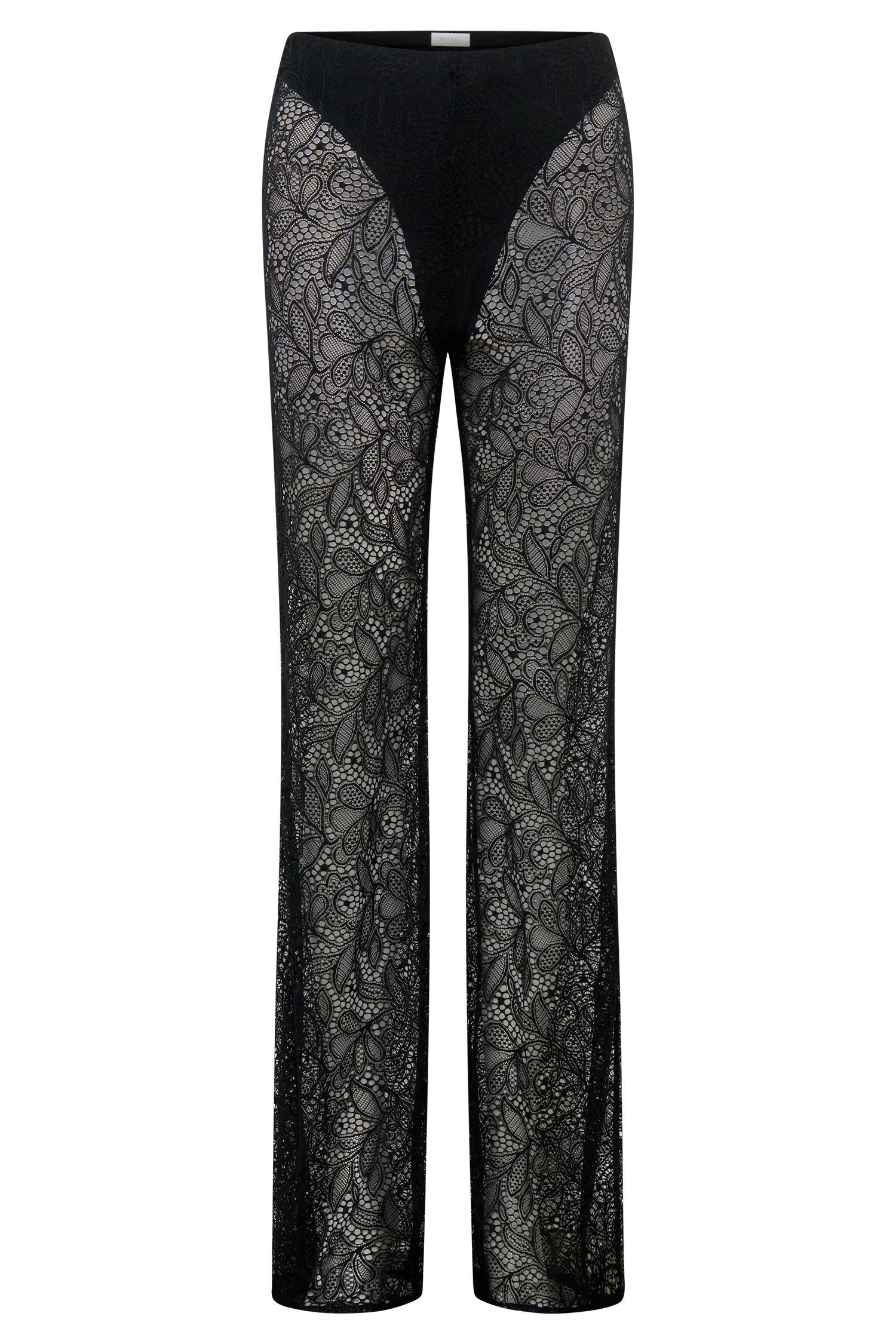 Theodosia Wide Leg Lace Pants Black