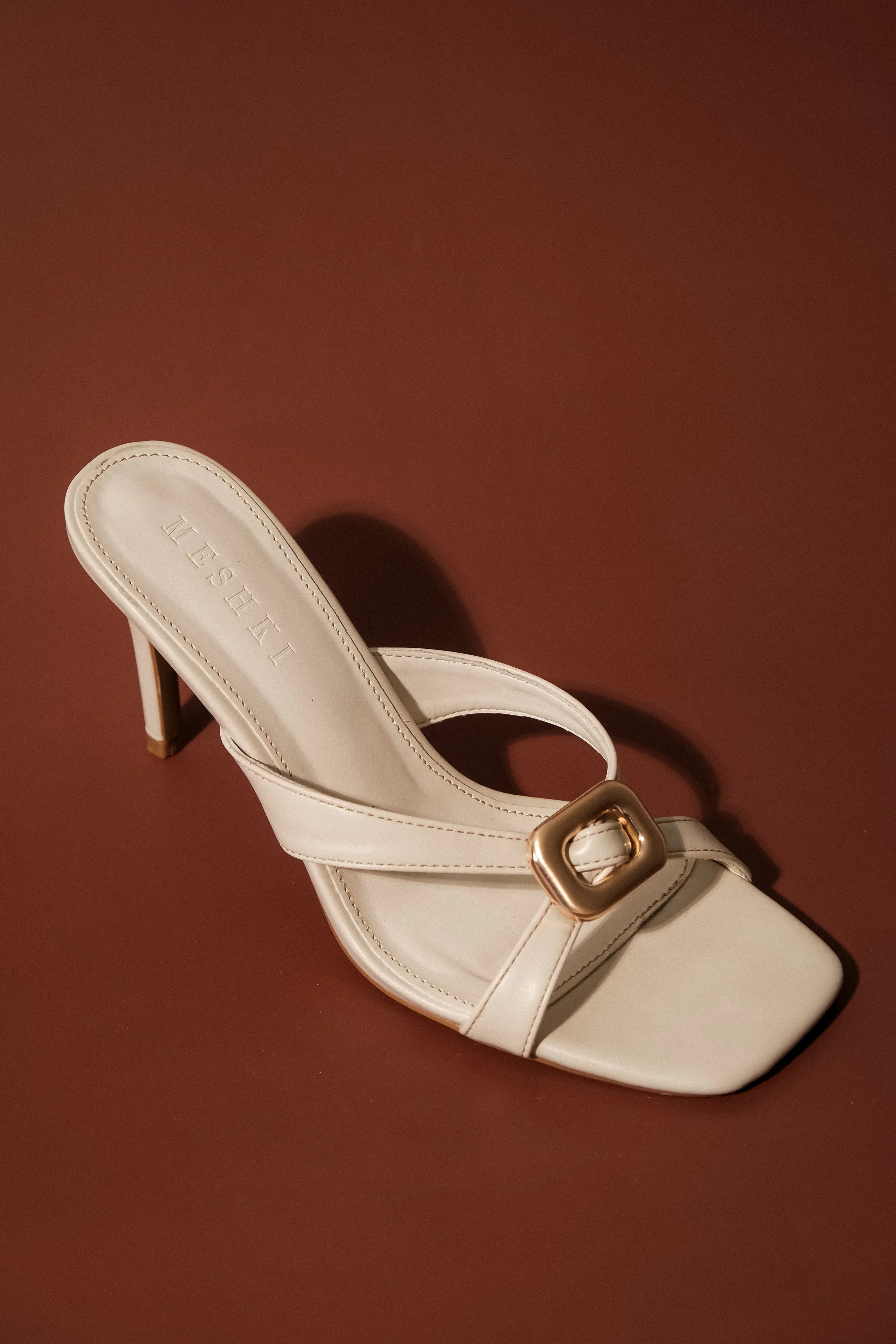 Jodie High Heel With Hardware Ivory