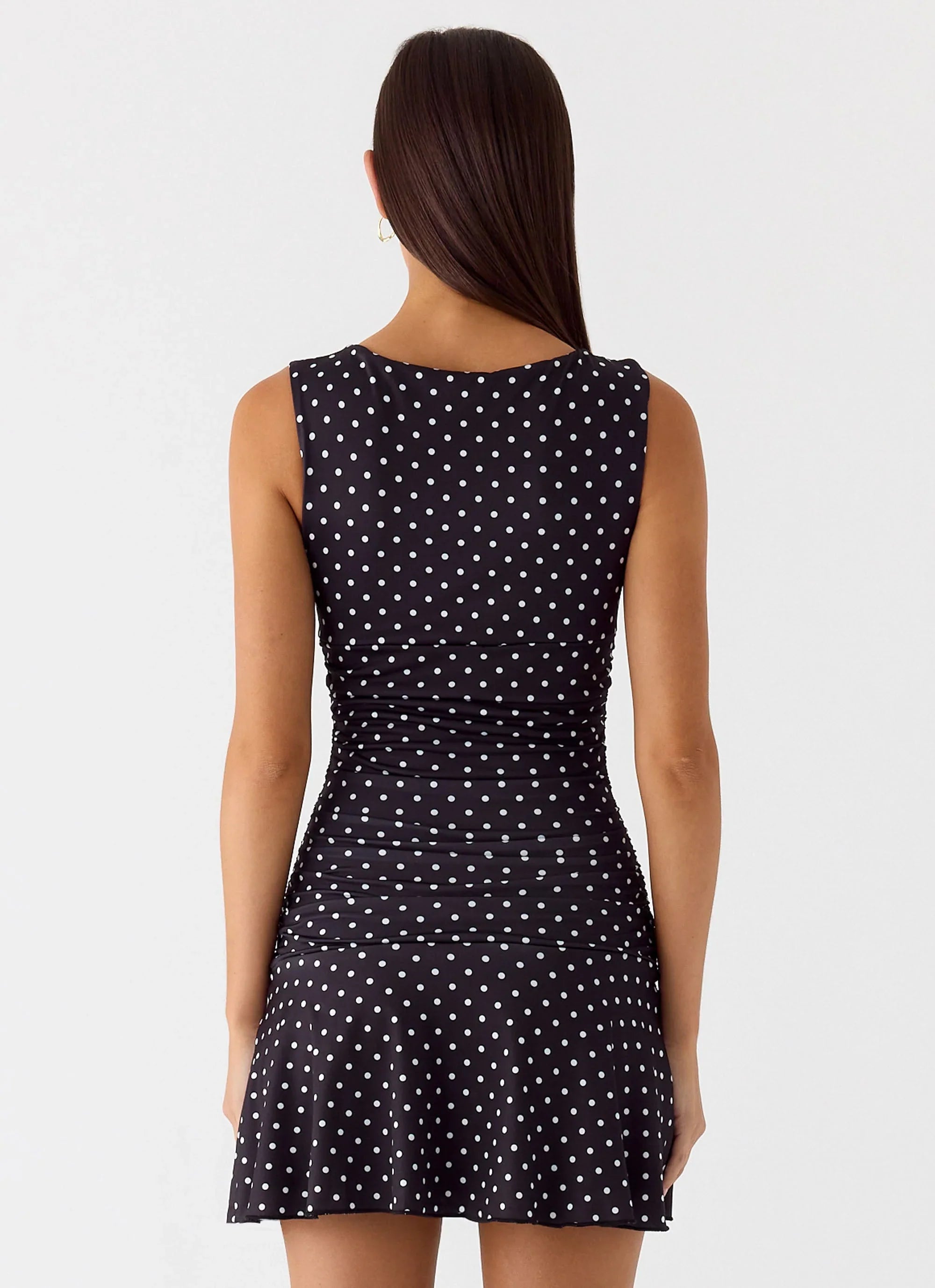 Kelda Mini Dress Black Polkadot