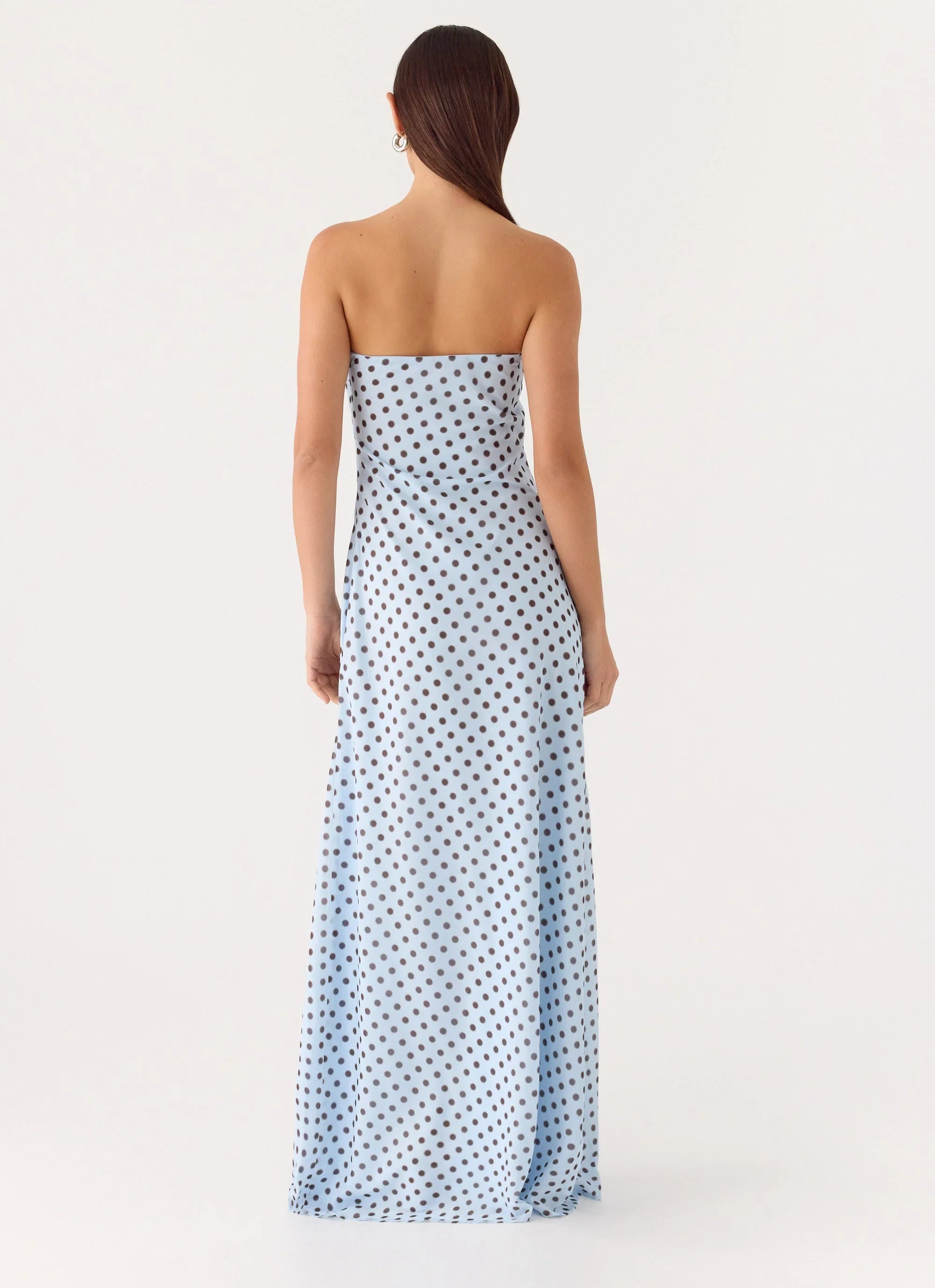 Chaniva Maxi Dress Blue Mocha Dot