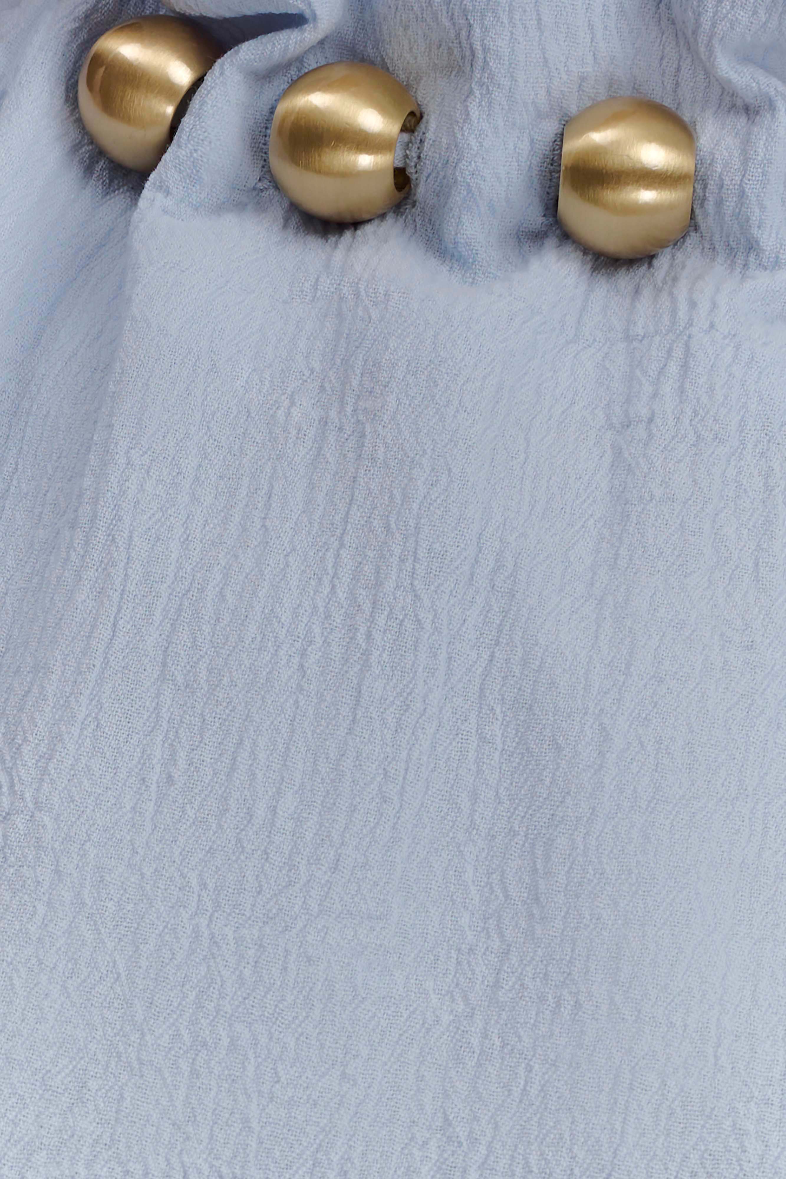 Abeda Cotton Maxi Dress With Hardware Pale Blue