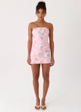 Solaire Strapless Corset Top Pink