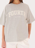 Grey Fourth Branded Cotton Oversized T Shirt