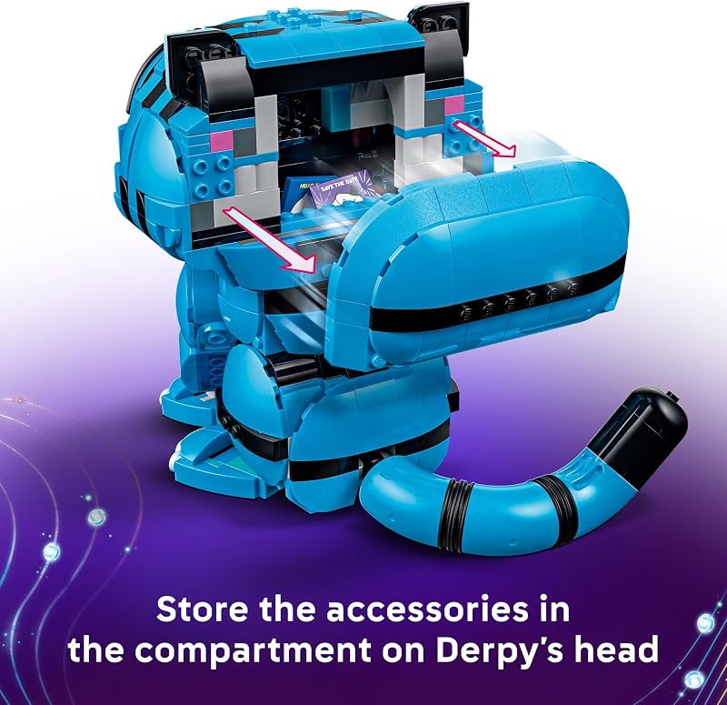 LEGO Kpop Demon Hunters Derpy Tiger and Sussie Bird 72537 Building Toy for Girls Boys Ages 9 Collectible Movie Display for Bedroom or Book Shelf W Flower Pots Letters