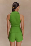 Scout Sleeveless Linen Shirt Green