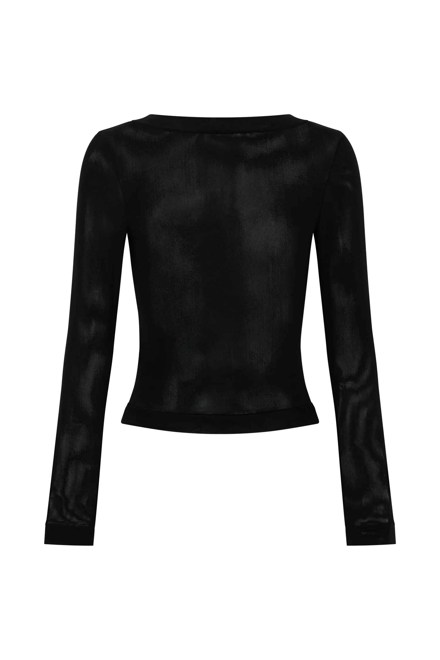 Lumi Long Sleeve Mesh Top Black