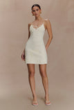 Brullo Embroidery Knit Mini Dress Ivory