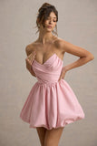 Georgie Pink Sweetheart Puffball Mini Dress