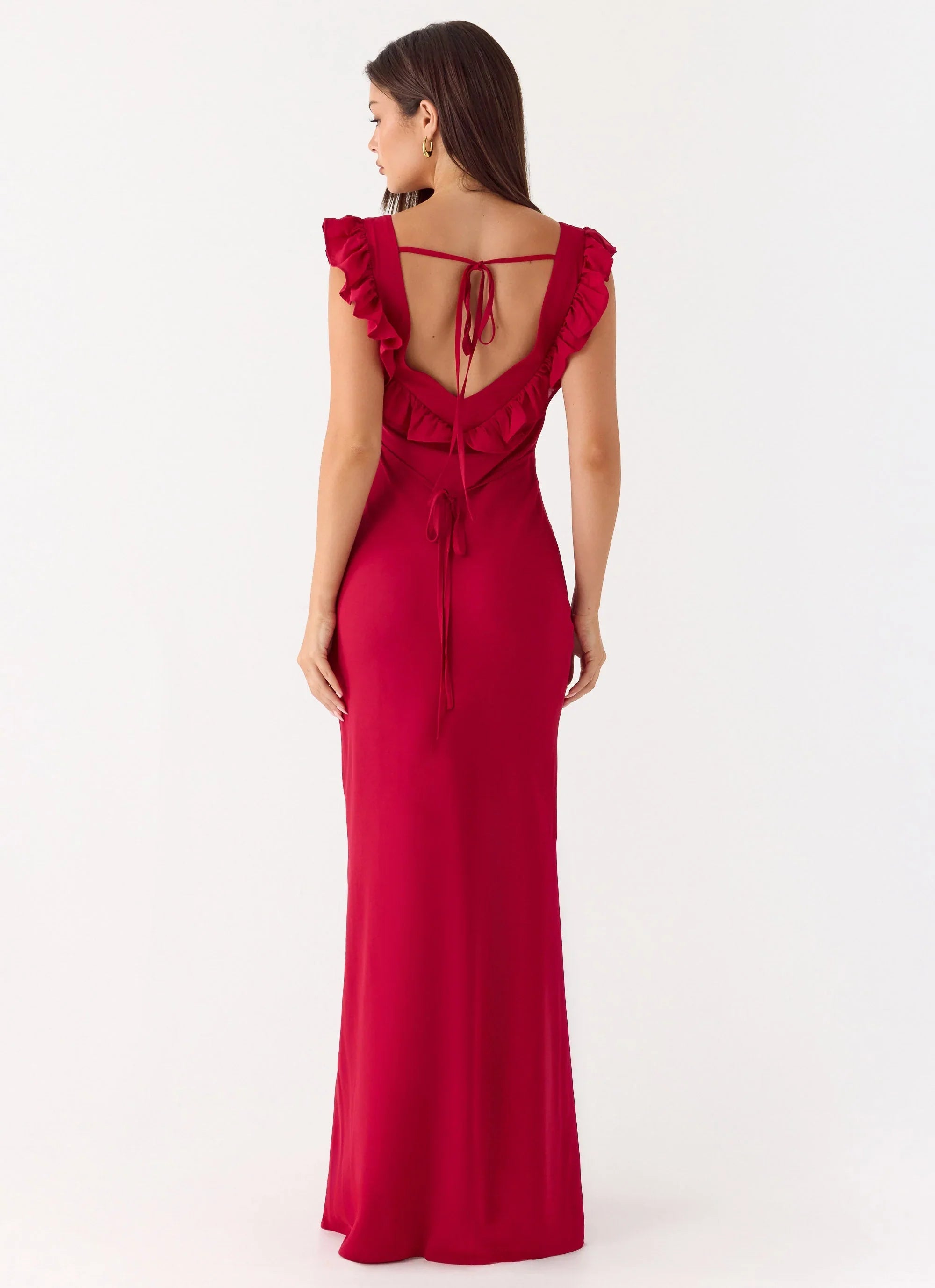 Malina Maxi Dress Deep Red