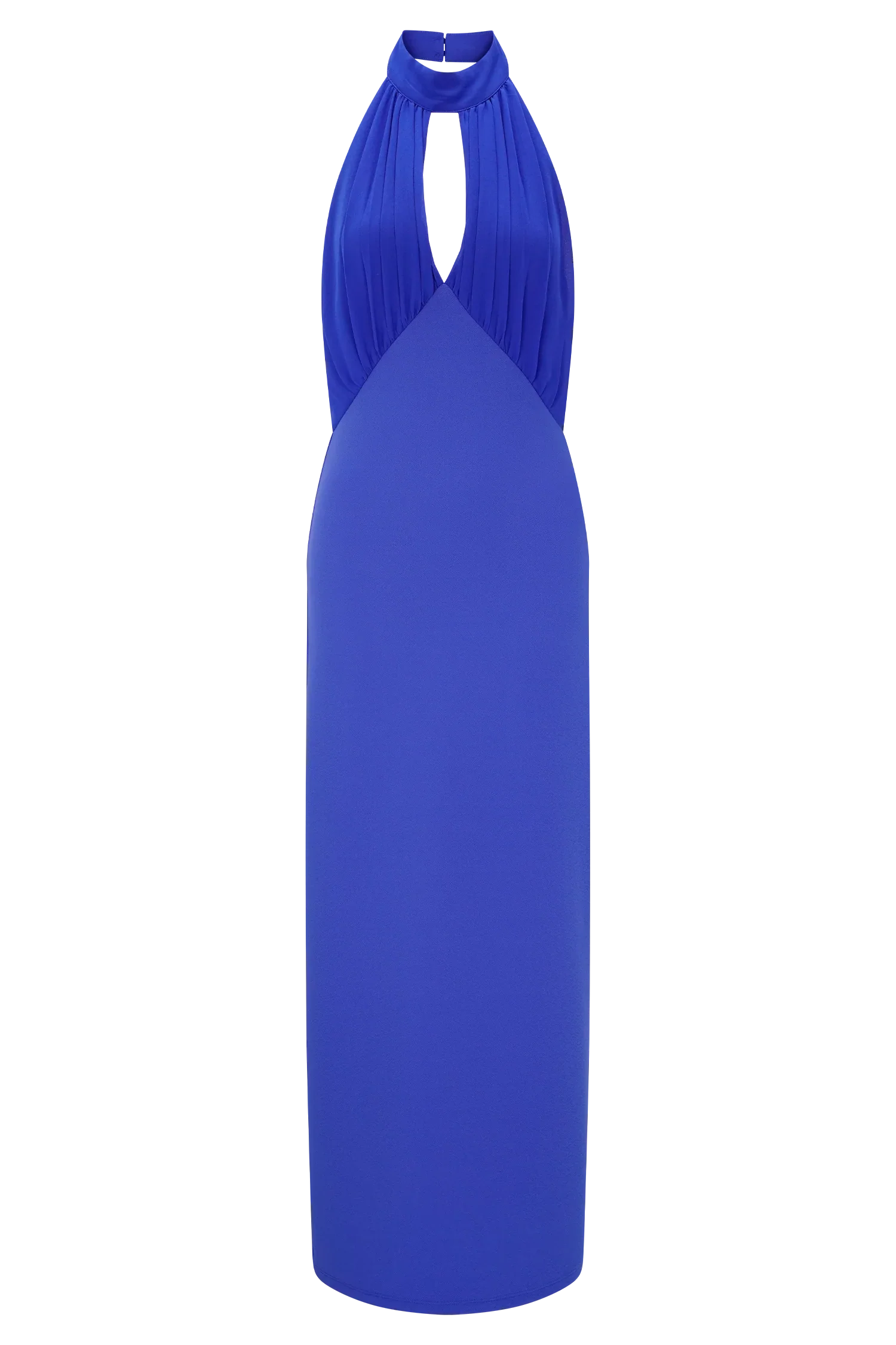 Mierah Halter Midi Dress Cobalt Blue