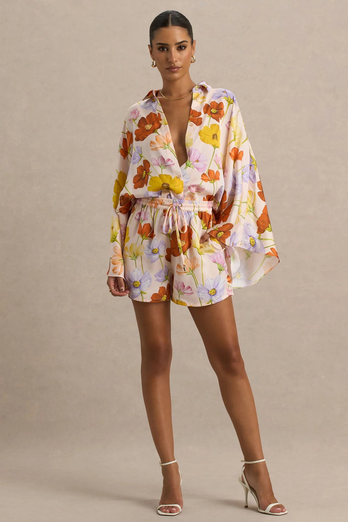 Sovran Bright Floral Print Shorts
