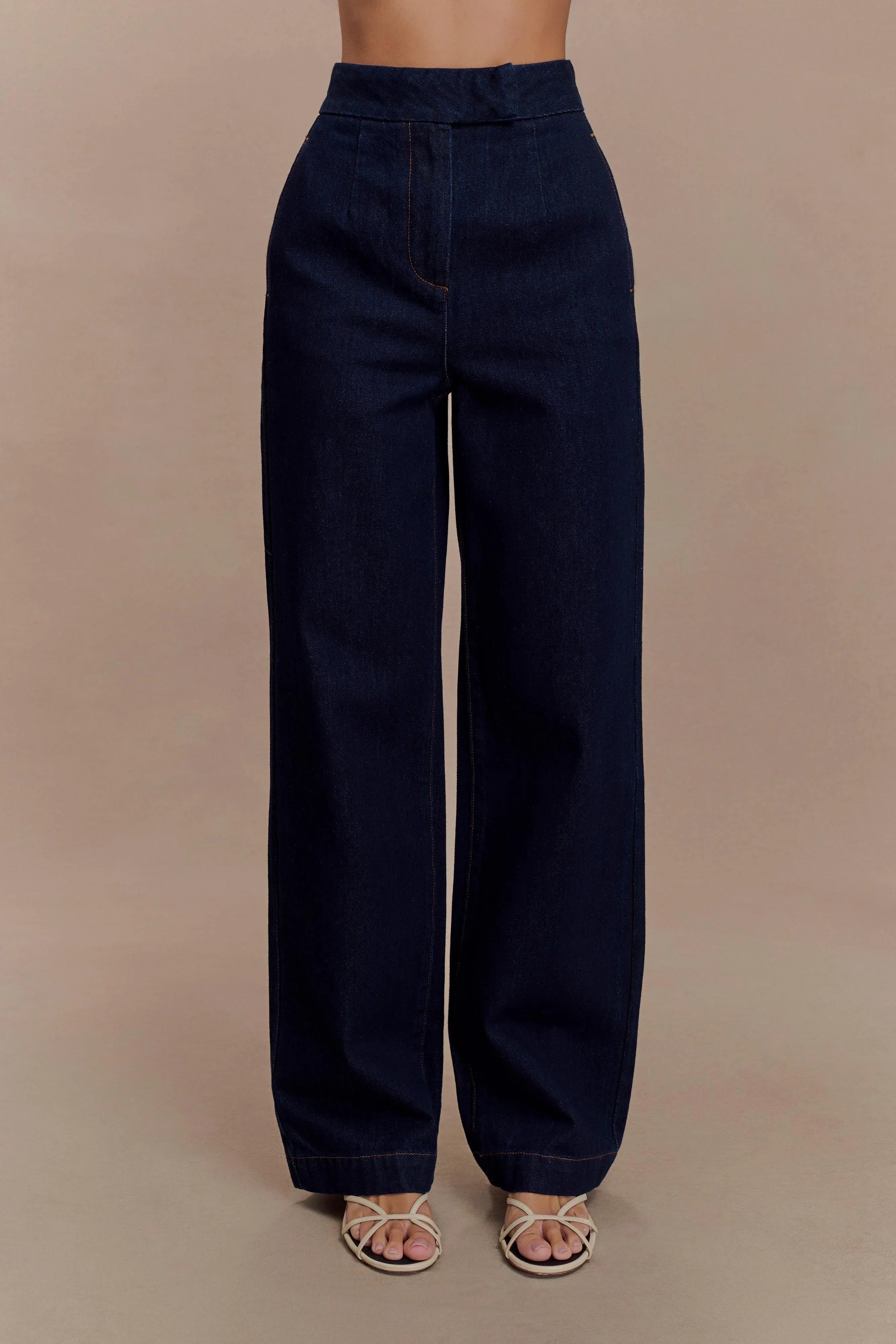 Rayne Wide Leg Denim Jeans Indigo Blue