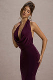 Edessa Port Plunge Neck Maxi Dress