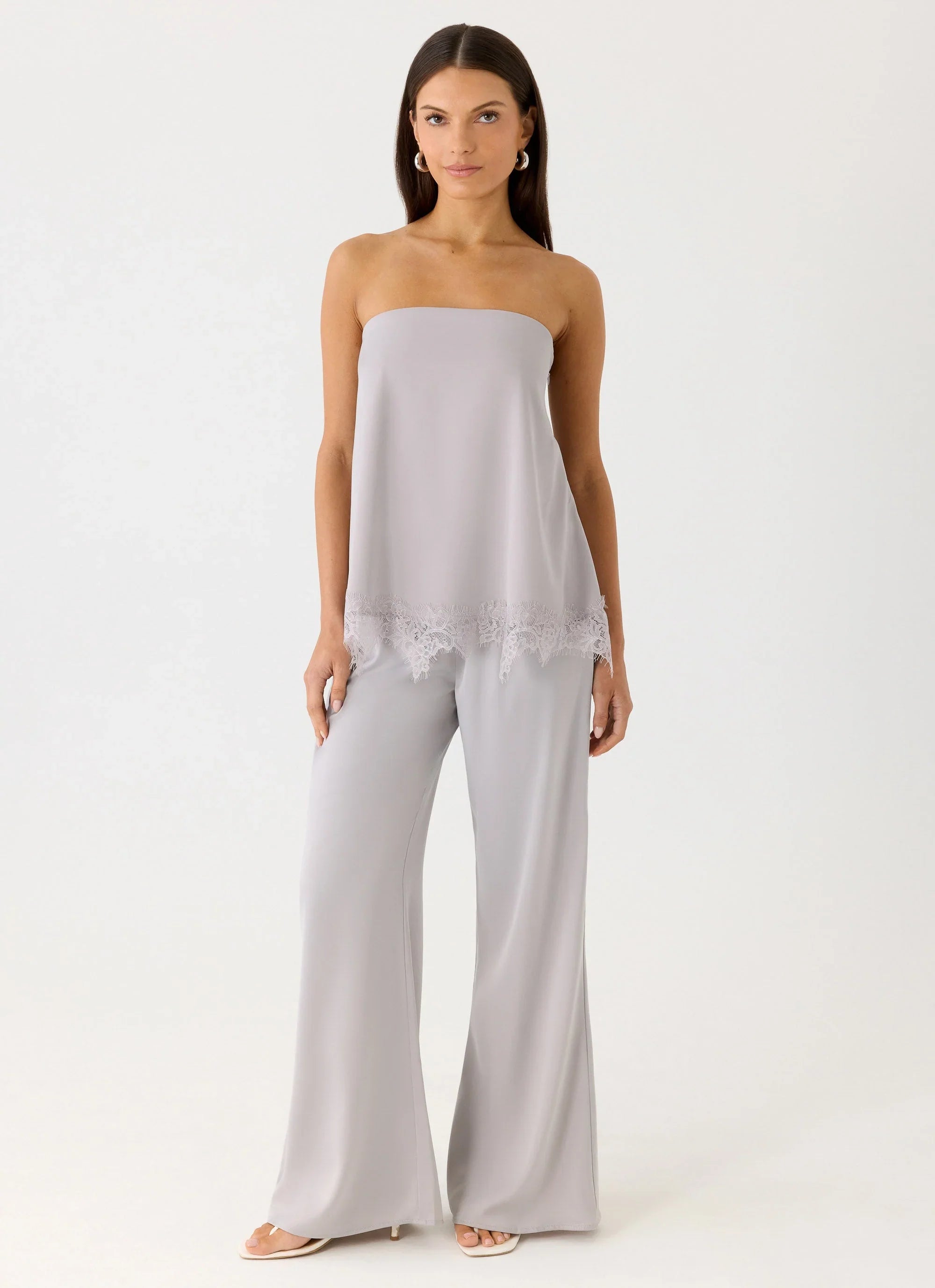 Sorena Low Rise Flared Pants Misty Blue