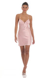Satin Halter Dress in Mauve
