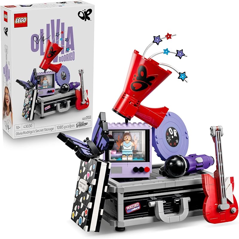 LEGO Editions Olivia Rodrigos Secret Storage 43030 Collectible Building Toy for Girls Boys Ages 10 Olivia Rodrigo Minifigure Bedroom Decor 1085 pieces Gift for Birthdays