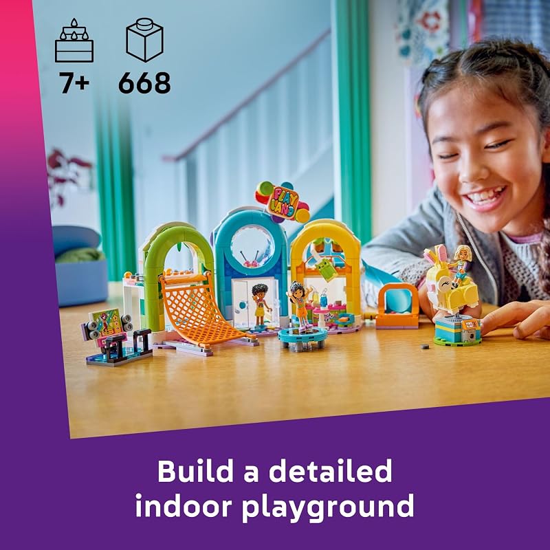 LEGO Friends Fun Indoor Playground Building Toy for Girls Boys Pretend Play Set for Kids Ages 7 W Sonia Liann Nova Minidolls Accessories Gift Idea for Birthdays 42686