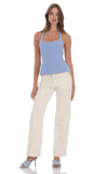 Back Bows Halter Top in Powder Blue