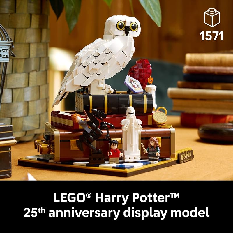 LEGO Harry Potter Sorcerers Stone Collectors Edition Building Set for Adults DIY Craft Kit for Women Men Ages 18 Buildable Hedwig 3 Minifigures Gift Idea for Birthdays 76466