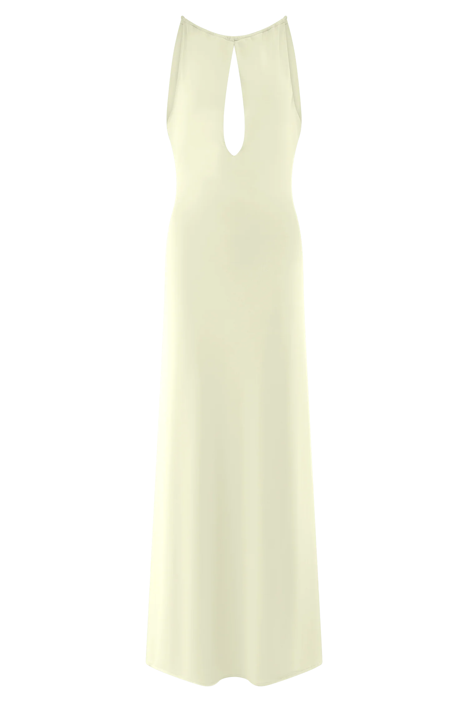 Beryl Slinky Maxi Dress With Pearls Ivory