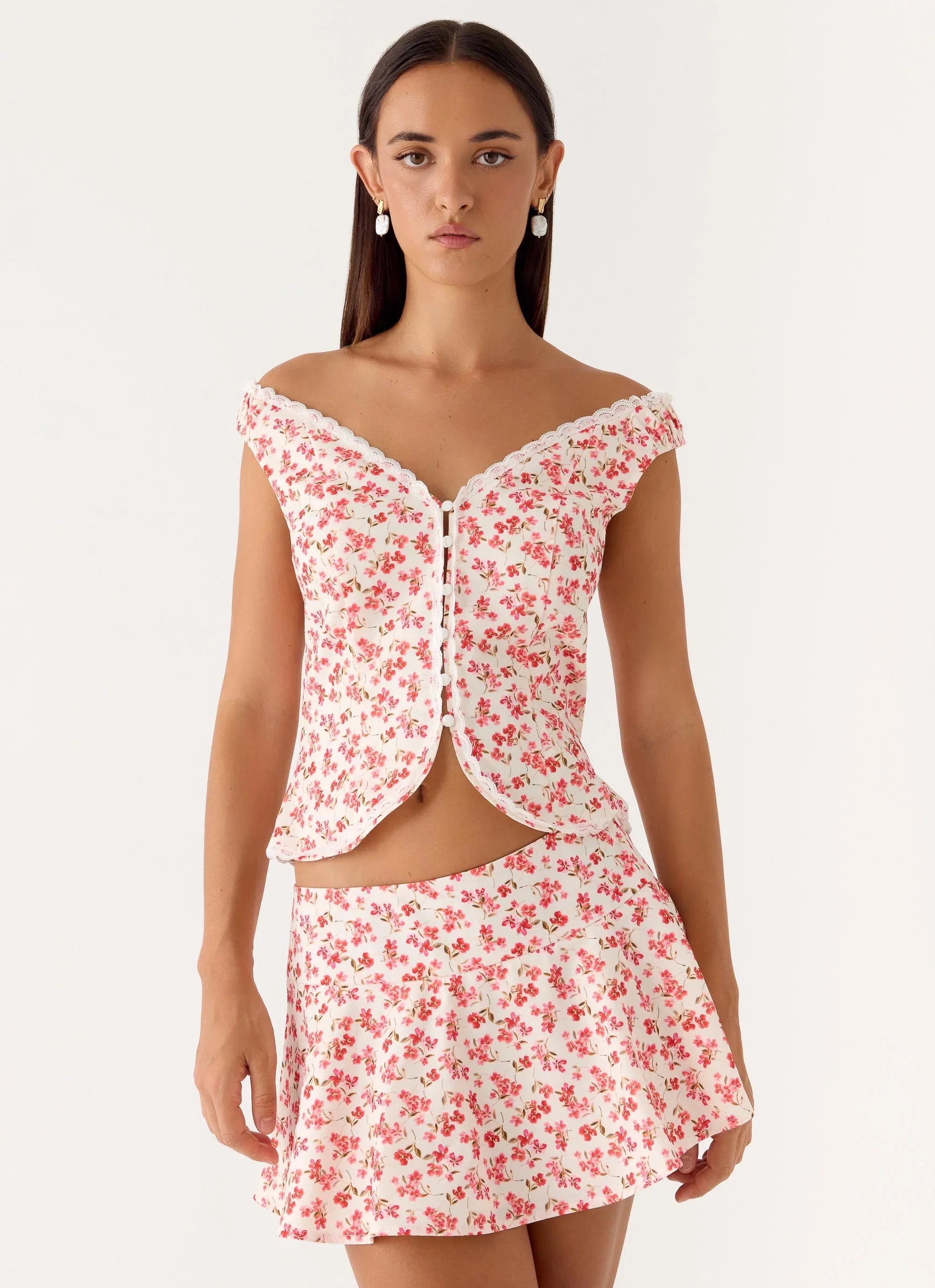 Anja Mini Skirt Porcelain Rose