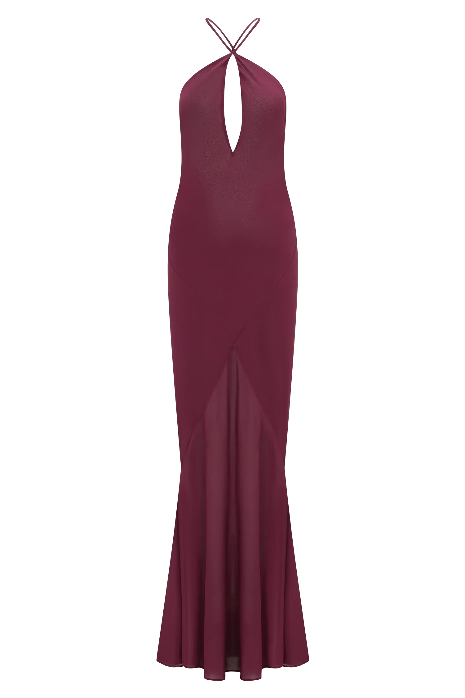 Nerea Slip Halter Maxi Dress Cherry Red